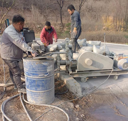 龙湖镇路面下沉注浆